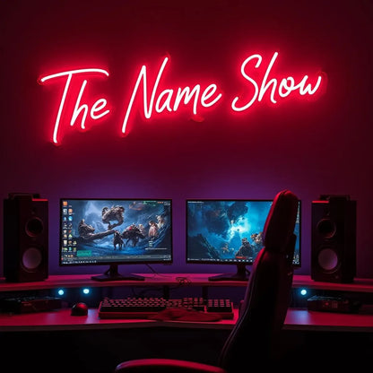 LED Neon Sign - The Name Show | Professional Decor for Podcast Studios & Creative Workspaces