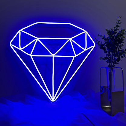 Diamond Neon Sign – LED Luxury Wall Art for Modern & Elegant Spaces