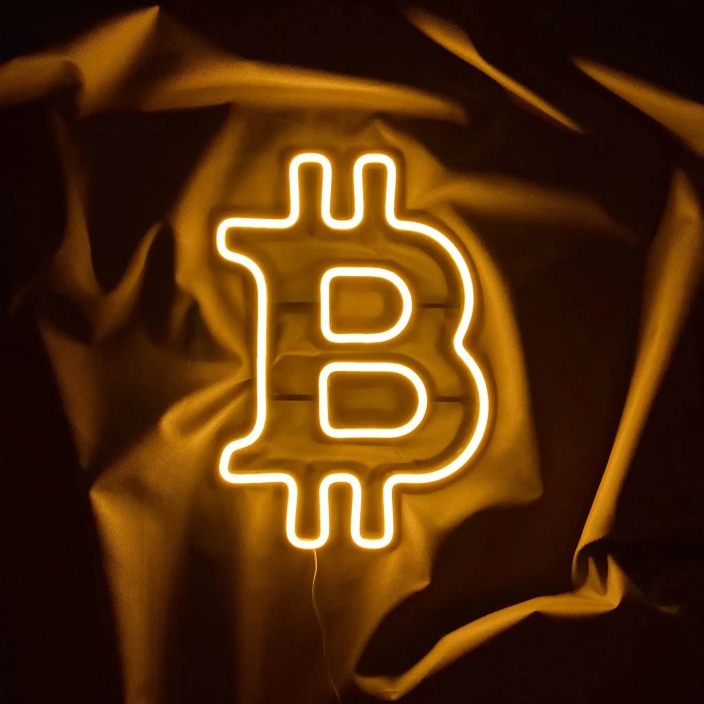 Bitcoin Icon Neon Sign | Cryptocurrency Enthusiast's Bright Decor for Offices, Home, and Studios