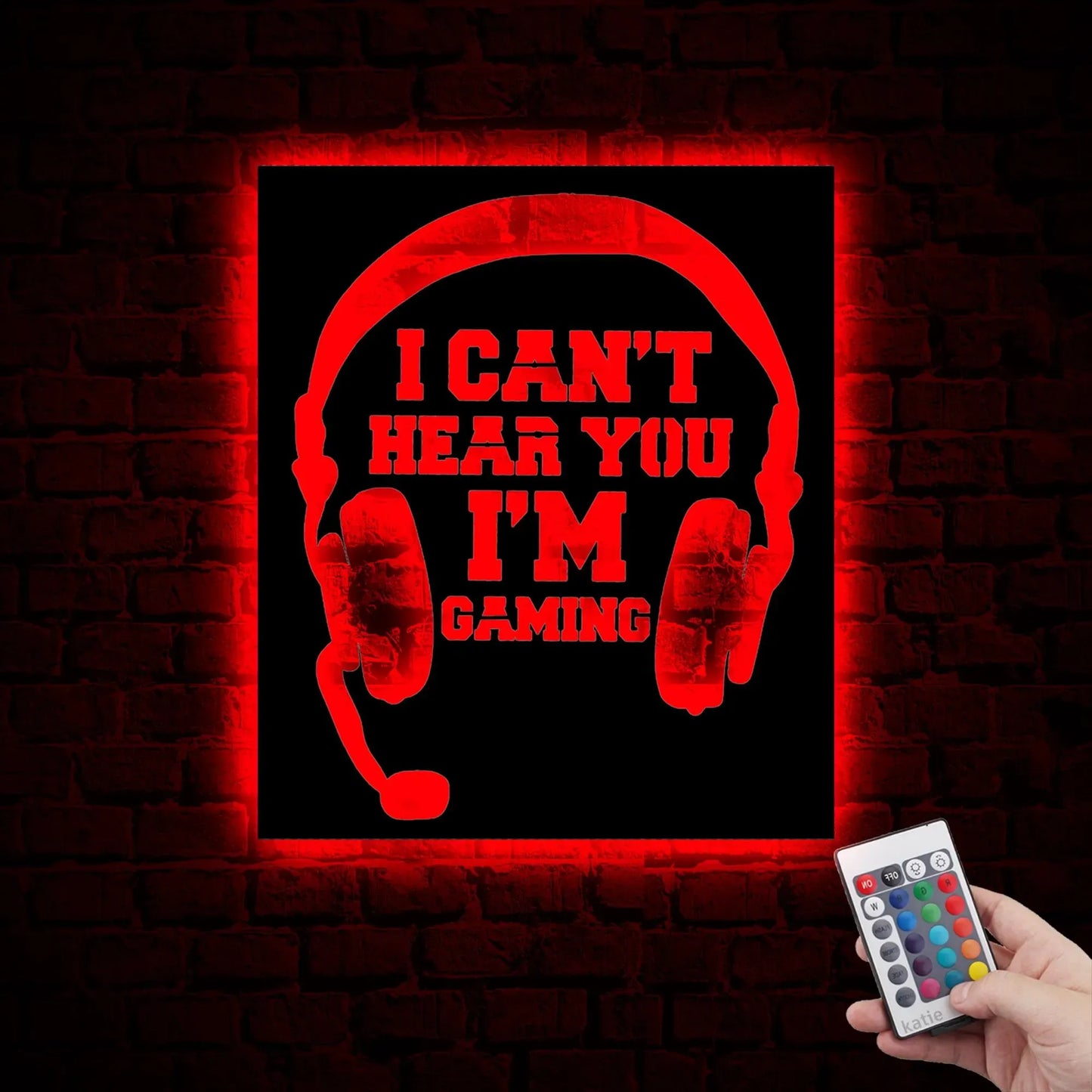 I Can't Hear You I'm Gaming Neon LED Wall Sign | Gamer Headset, Game Zone Sign, Gamer Name Sign | Game Room Decor