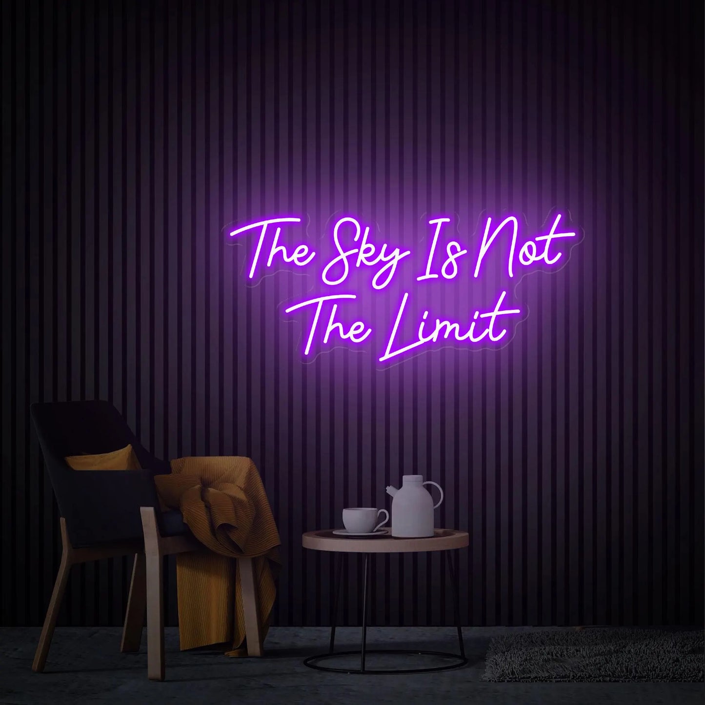 The Sky Is Not The Limit Neon Sign | Office Neon Sign, Studio Decor, Wall Art, Motivational Custom Gift Idea