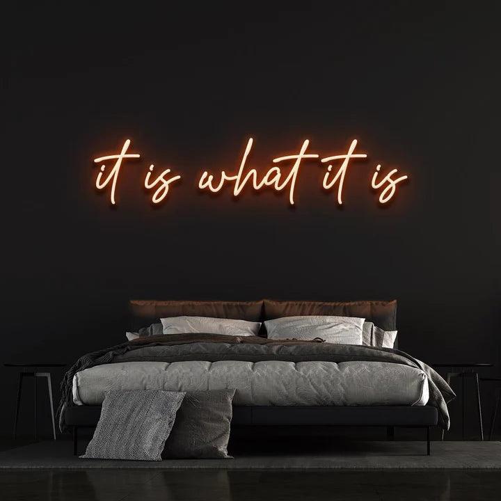 IT IS WHAT IT IS - LED NEON SIGN-Neonsigns-45 x 90 cm-Orange-Neon Brothers