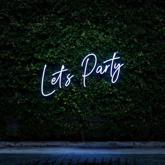 Let's Party - LED Neon Sign-Neonsigns-Blue-45 x 105 cm-Neon Brothers