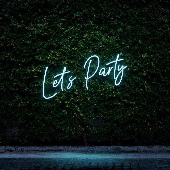 Let's Party - LED Neon Sign-Neonsigns-Ice Blue-45 x 105 cm-Neon Brothers