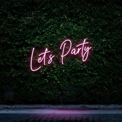 Let's Party - LED Neon Sign-Neonsigns-Pink-45 x 105 cm-Neon Brothers