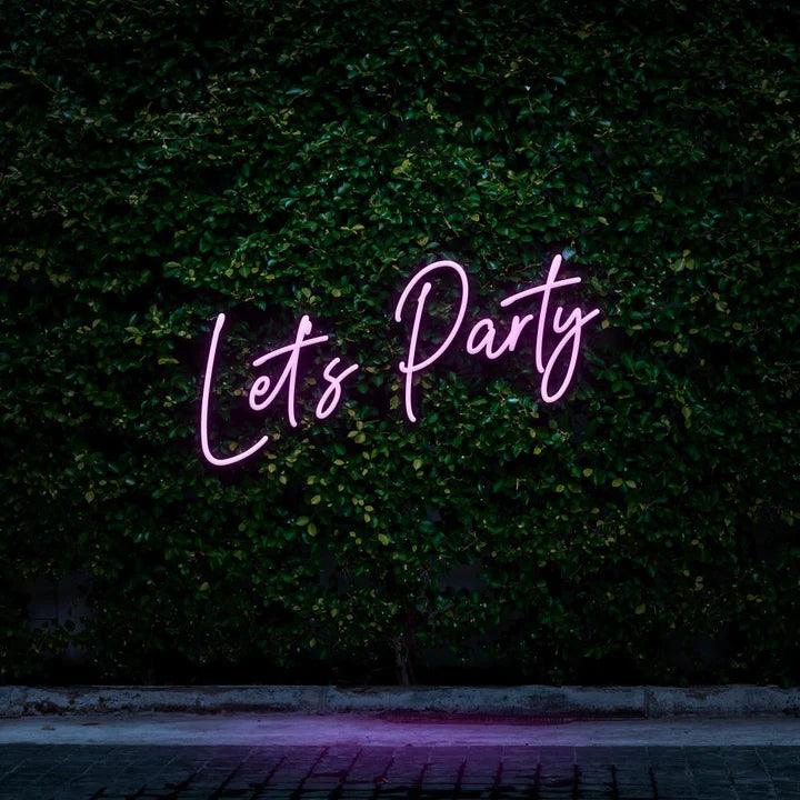 Let's Party - LED Neon Sign-Neonsigns-Purple-45 x 105 cm-Neon Brothers