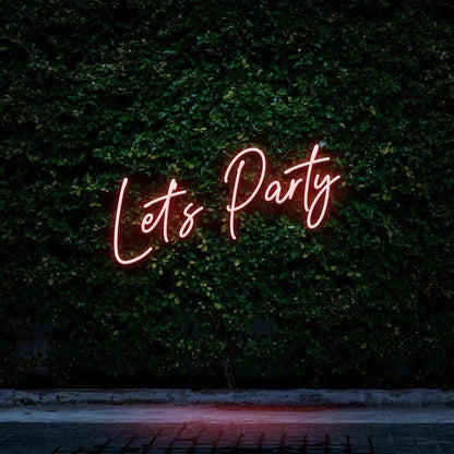 Let's Party - LED Neon Sign-Neonsigns-Red-45 x 105 cm-Neon Brothers