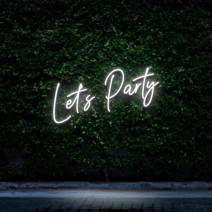 Let's Party - LED Neon Sign-Neonsigns-White-45 x 105 cm-Neon Brothers