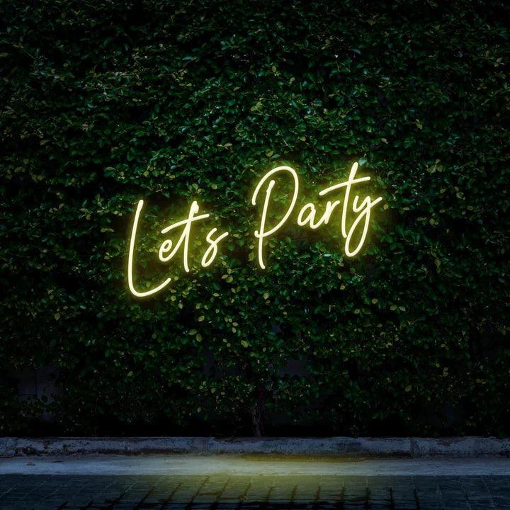 Let's Party - LED Neon Sign-Neonsigns-Yellow-45 x 105 cm-Neon Brothers