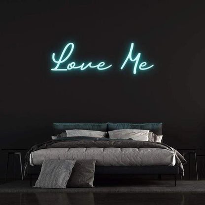 LOVE ME - LED NEON SIGN-Neonsigns-45 x 105 cm-Ice Blue-Neon Brothers