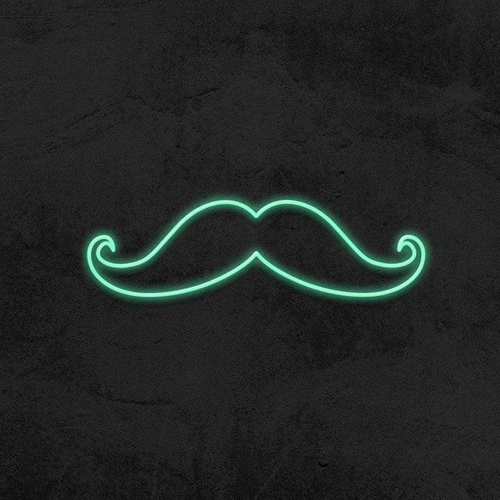 Mustache - LED Neon Sign-Neonsigns-60 x 120 cm-Teal-Neon Brothers