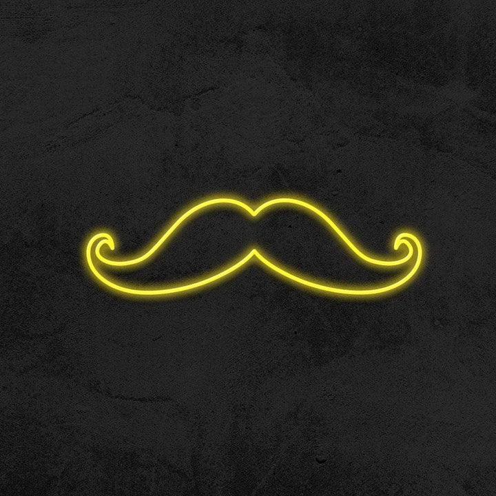 Mustache - LED Neon Sign-Neonsigns-60 x 120 cm-Yellow-Neon Brothers