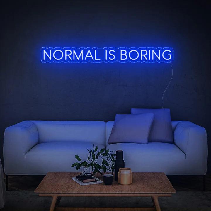 NORMAL IS BORING - LED NEON SIGN-Neonsigns-60 x 120 cm-Blue-Neon Brothers