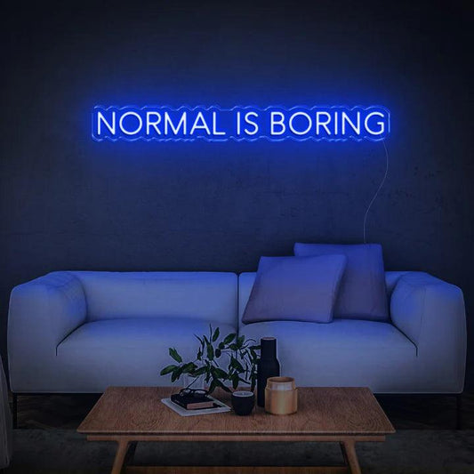 NORMAL IS BORING - LED NEON SIGN-Neonsigns-60 x 120 cm-Blue-Neon Brothers