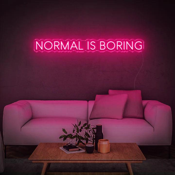 NORMAL IS BORING - LED NEON SIGN-Neonsigns-60 x 120 cm-Pink-Neon Brothers