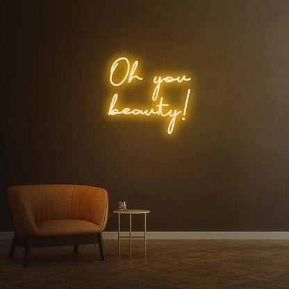 Oh you beauty - LED Neon Sign-Neonsigns-45 x 90 cm-Orange-Neon Brothers