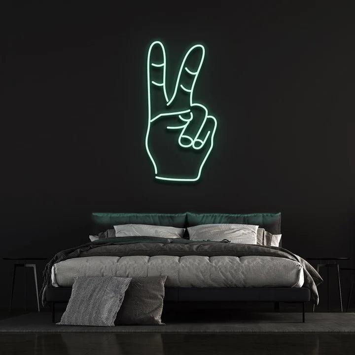 PEACE - LED NEON SIGN-Neonsigns-45 x 90 cm-Teal-Neon Brothers