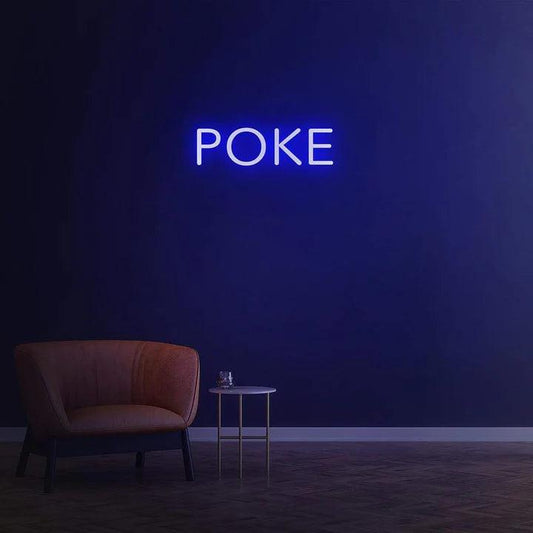 Poke - LED Neon Sign-Neonsigns-45 x 90 cm-Blue-Neon Brothers