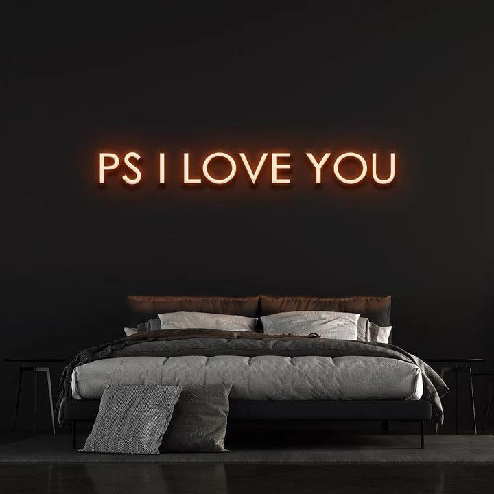 P.S I LOVE YOU - LED NEON SIGN-Neonsigns-45 x 90 cm-Orange-Neon Brothers