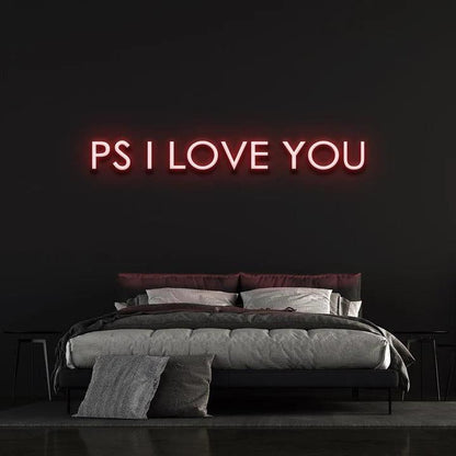 P.S I LOVE YOU - LED NEON SIGN-Neonsigns-45 x 90 cm-Red-Neon Brothers