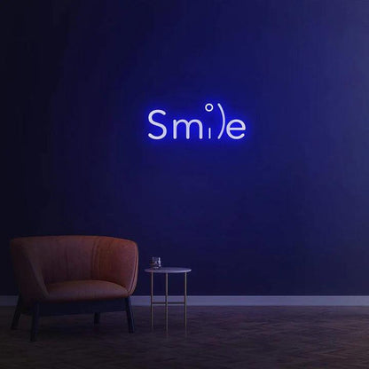 Smile - LED Neon Sign-Neonsigns-45 x 90 cm-Blue-Neon Brothers