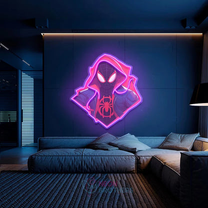 Superhero Character- LED Neon Movie Sign with UV Print Art