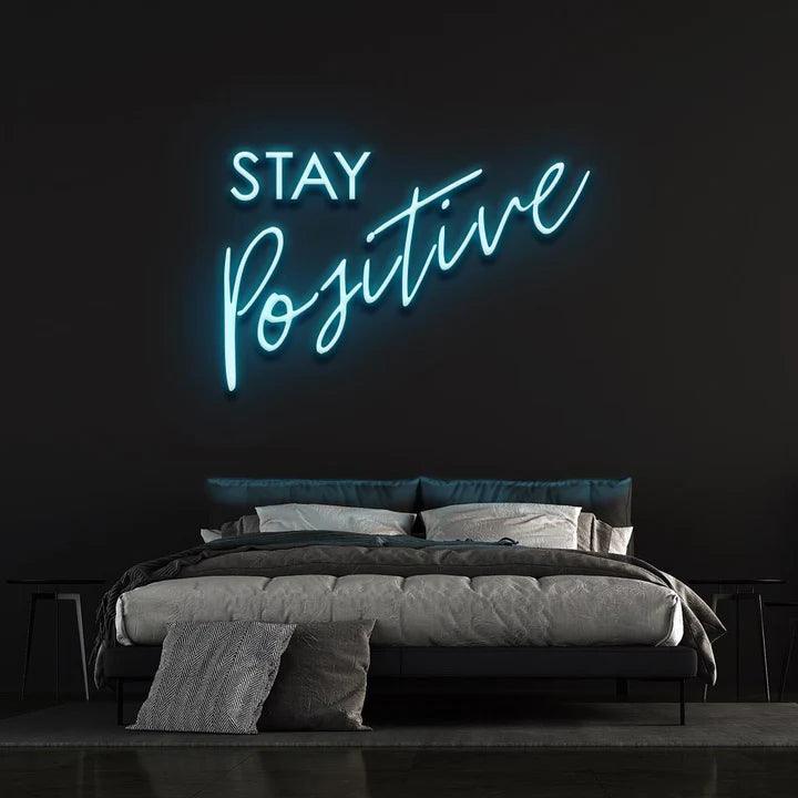 STAY POSITIVE NEON SIGN-Neonsigns-Ice Blue-45 x 90 cm-No-Neon Brothers