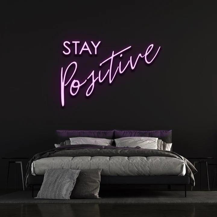 STAY POSITIVE NEON SIGN-Neonsigns-Purple-45 x 90 cm-No-Neon Brothers