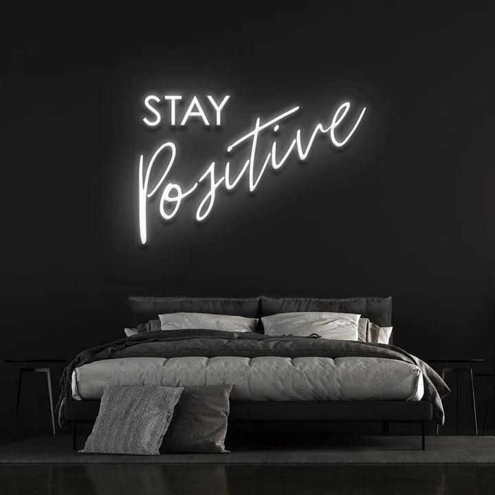 STAY POSITIVE NEON SIGN-Neonsigns-White-45 x 90 cm-No-Neon Brothers