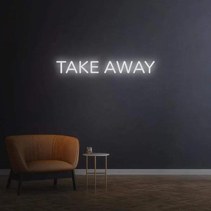 TAKE AWAY - LED NEON SIGN-Neonsigns-White-45 x 90 cm-Neon Brothers