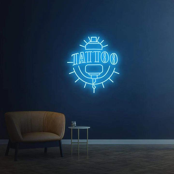 TATTOO SIGNAGE -AV LED NEON SIGN-Neonsigns-45 x 90 cm-Ice Blue-Neon Brothers