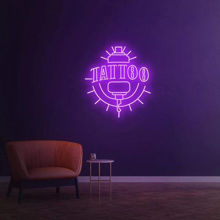 TATTOO SIGNAGE -AV LED NEON SIGN-Neonsigns-45 x 90 cm-Purple-Neon Brothers