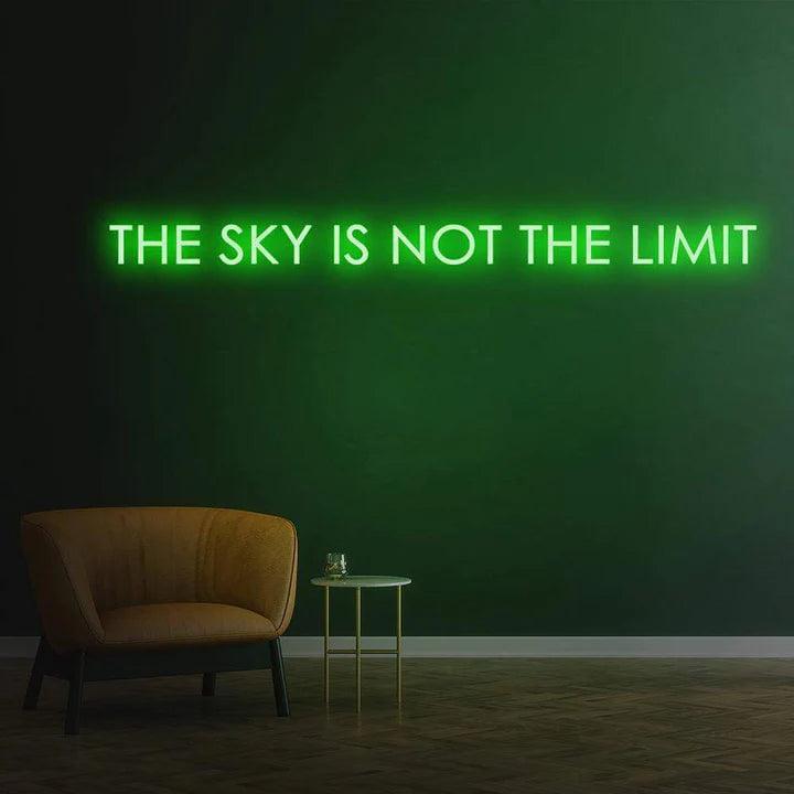 THE SKY IS NOT THE LIMIT NEON SIGN-Neonsigns-Green-45 x 105 cm-No-Neon Brothers