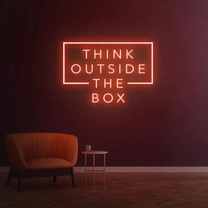 Think Outside the Box - LED Neon Sign-Neonsigns-45 x 90 cm-Red-Neon Brothers