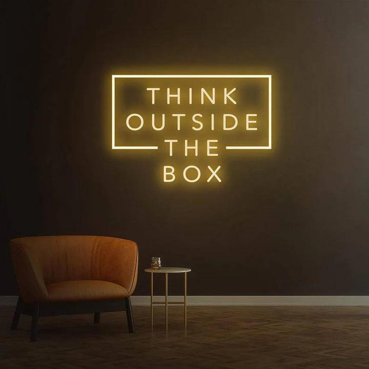 Think Outside the Box - LED Neon Sign-Neonsigns-45 x 90 cm-Warm White-Neon Brothers