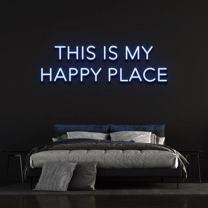 THIS IS OUR HAPPY PLACE - LED NEON SIGN-Neonsigns-45 x 90 cm-Blue-Neon Brothers