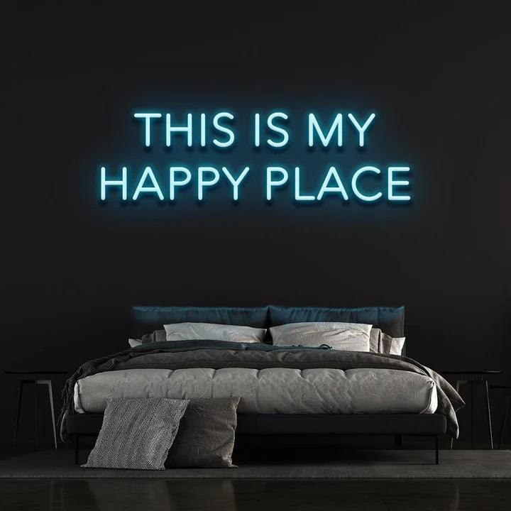 THIS IS OUR HAPPY PLACE - LED NEON SIGN-Neonsigns-45 x 90 cm-Ice Blue-Neon Brothers