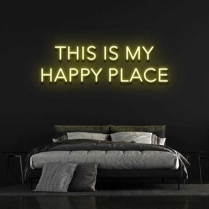 THIS IS OUR HAPPY PLACE - LED NEON SIGN-Neonsigns-45 x 90 cm-Yellow-Neon Brothers