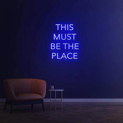 THIS MUST BE THE PLACE - LED NEON SIGN-Neonsigns-45 x 105 cm-Blue-Neon Brothers