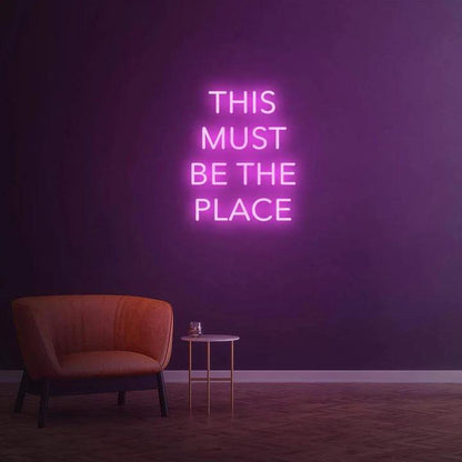 THIS MUST BE THE PLACE - LED NEON SIGN-Neonsigns-45 x 105 cm-Pink-Neon Brothers