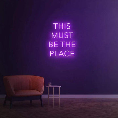 THIS MUST BE THE PLACE - LED NEON SIGN-Neonsigns-45 x 105 cm-Purple-Neon Brothers