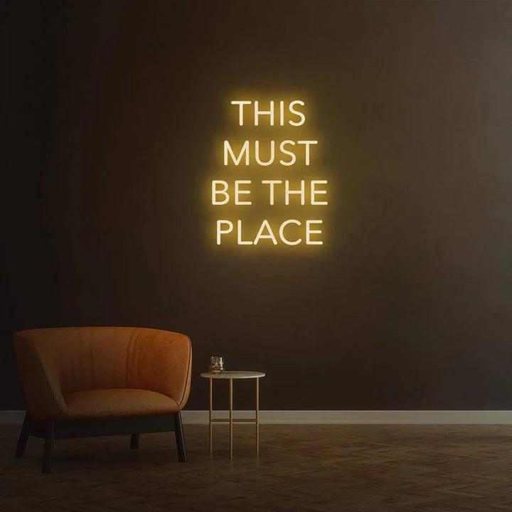 THIS MUST BE THE PLACE - LED NEON SIGN-Neonsigns-45 x 105 cm-Warm White-Neon Brothers