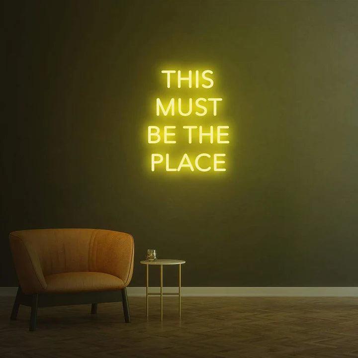 THIS MUST BE THE PLACE - LED NEON SIGN-Neonsigns-45 x 105 cm-Yellow-Neon Brothers