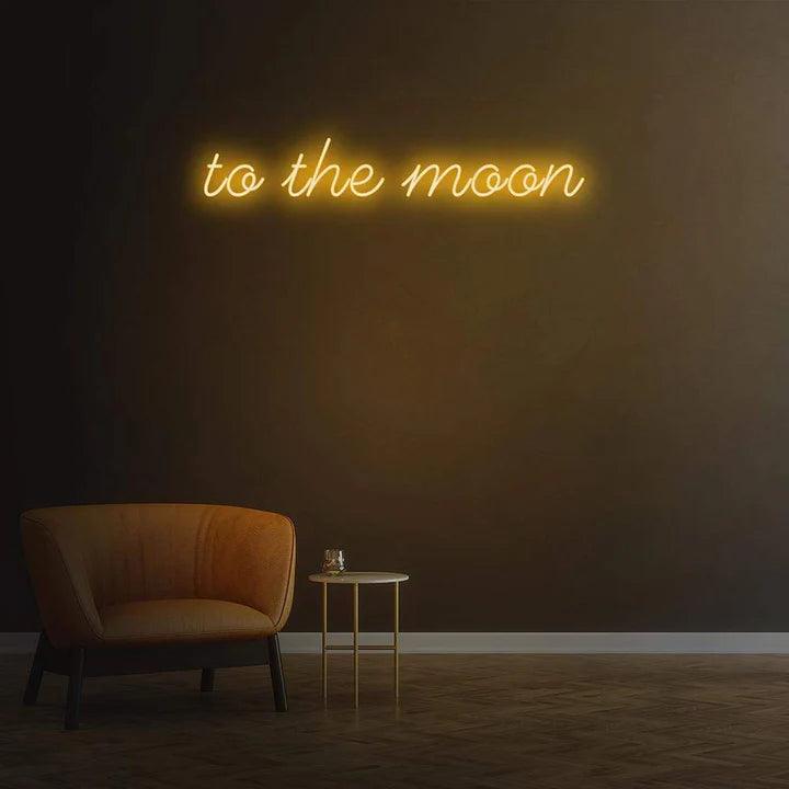 TO THE MOON - LED NEON SIGN-Neonsigns-45 x 90 cm-Orang-Neon Brothers