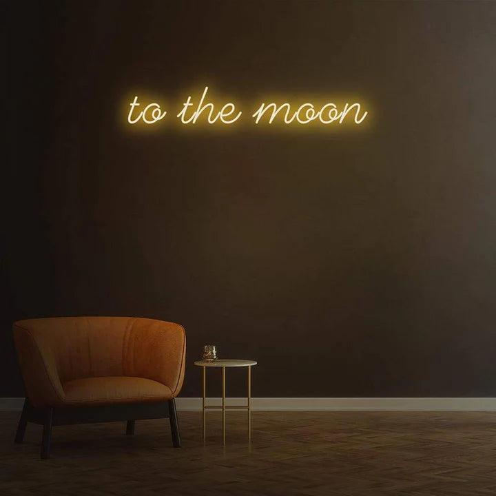 TO THE MOON - LED NEON SIGN-Neonsigns-45 x 90 cm-Warm White-Neon Brothers