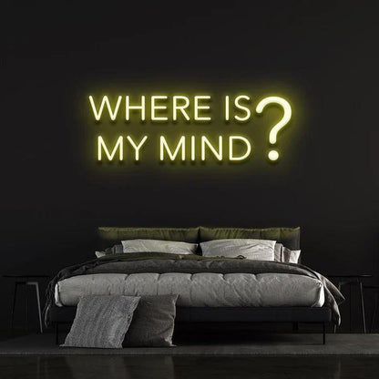 WHERE IS MY MIND? - LED NEON SIGN-Neonsigns-45 x 90 cm-Yellow-Neon Brothers