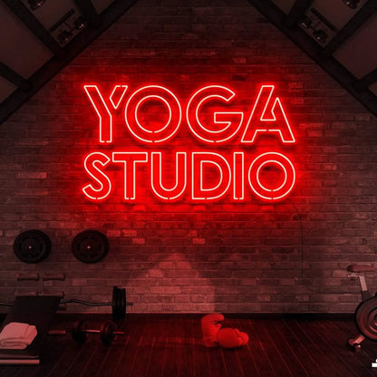 Yoga Studio LED Neon Sign | Peaceful LED Wall Decor for Yoga Rooms, Studios & Wellness Spaces