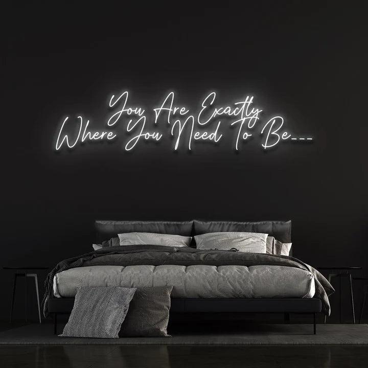 YOU ARE EXACTLY WHERE YOU NEED TO BE - LED NEON SIGN-Neonsigns-45 x 90 cm-White-Neon Brothers